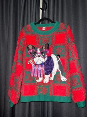 Ugly Christmas Sweater Xmas Size XL Dog